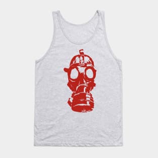 Vintage Gas Mask -- Red Edition Tank Top